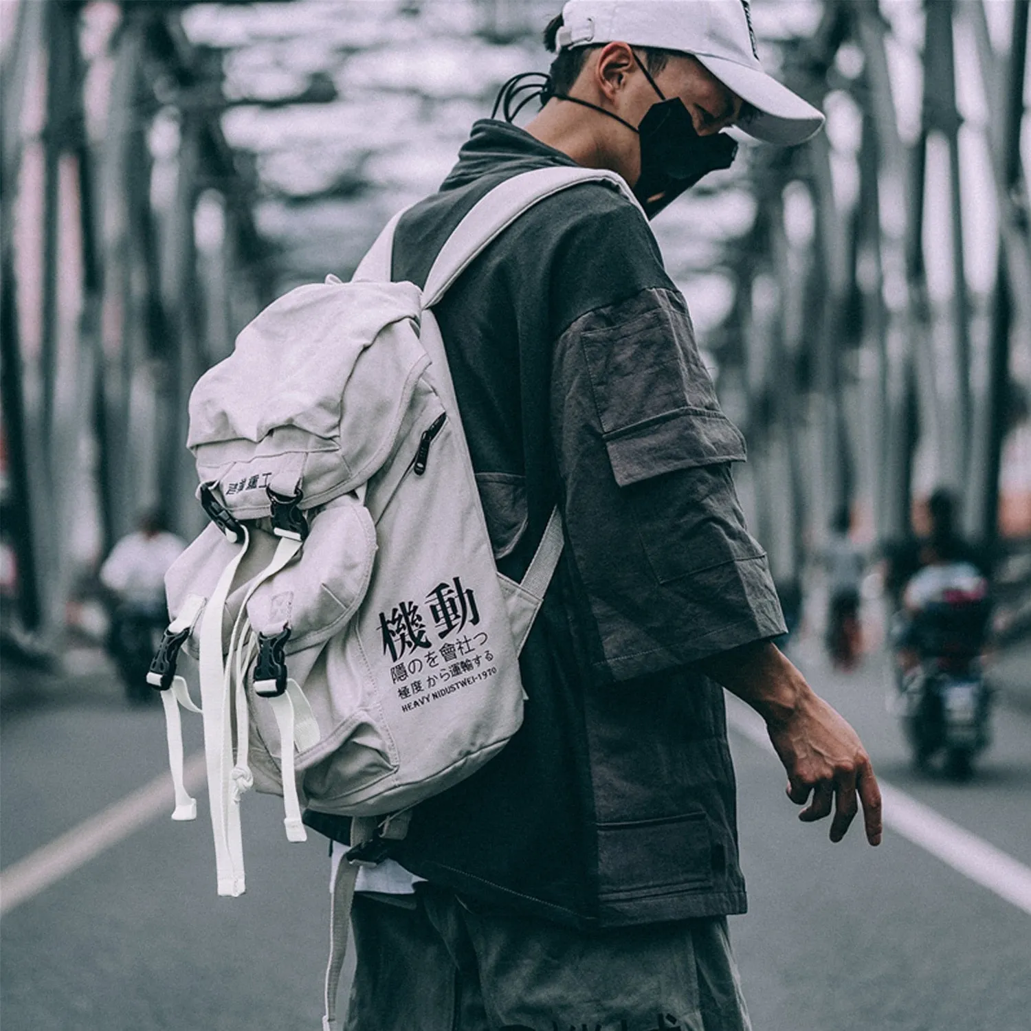 11 BYBB&#39;S DARK Hip Hop Men&#39;s Backpacks Women 2020 Hasp Vintage Ribbon Korean Canvas Streetwear Harajuku Backpacks School Bags