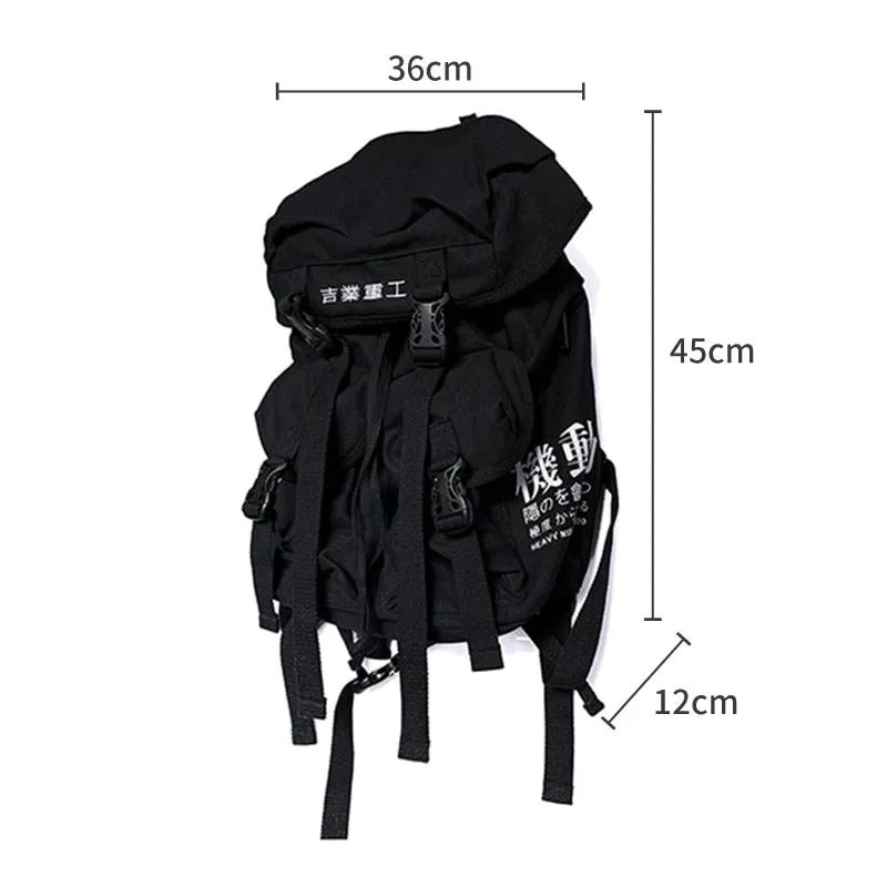 11 BYBB&#39;S DARK Hip Hop Men&#39;s Backpacks Women 2020 Hasp Vintage Ribbon Korean Canvas Streetwear Harajuku Backpacks School Bags