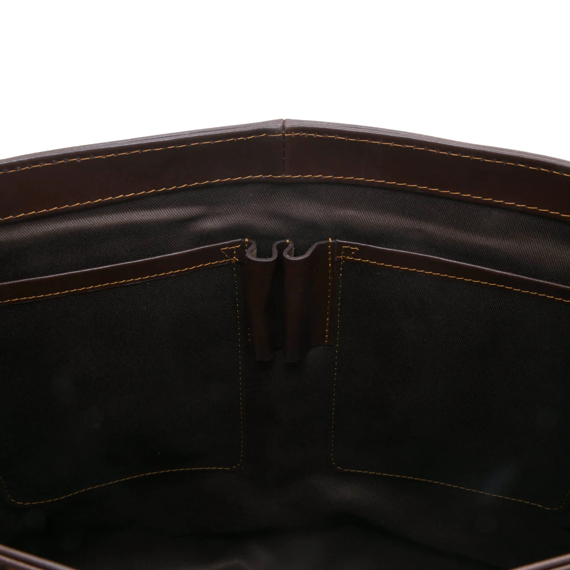 392005 Messenger Bag in Full Grain Dark Brown Leather | Style n Craft