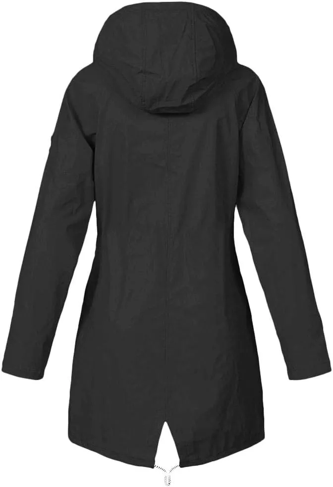 Aniywn Fleece-Lined Rain Jacket for Women Waterproof Windproof Snow Ski Hooded Jacket Winter Outdoor Windbreaker Coat