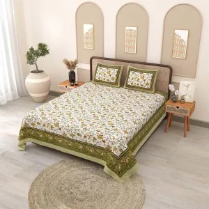 Barkha Printed Bedsheet - Green