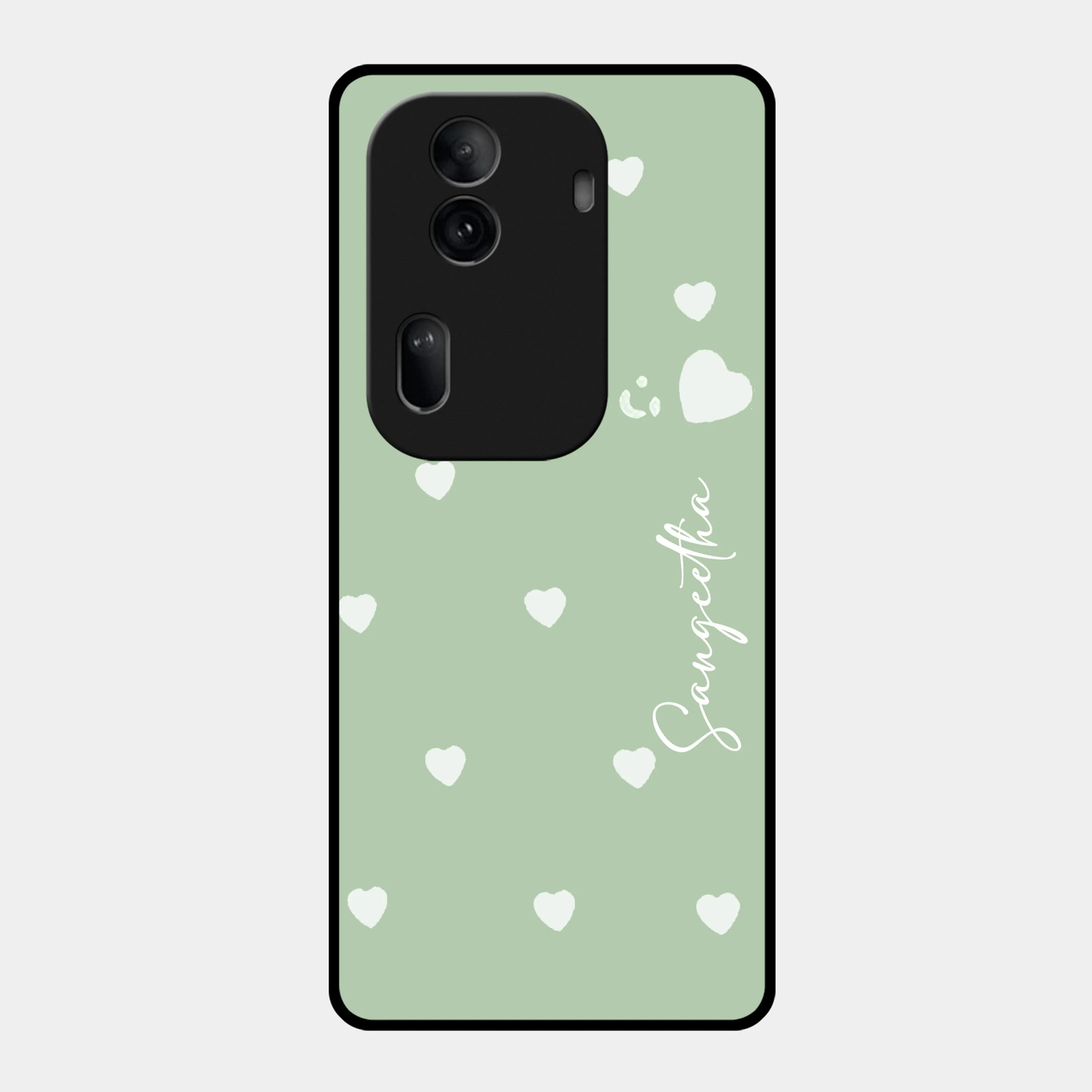 Be Loved Glossy Customised Metal Case Cover Mint Green For Oppo