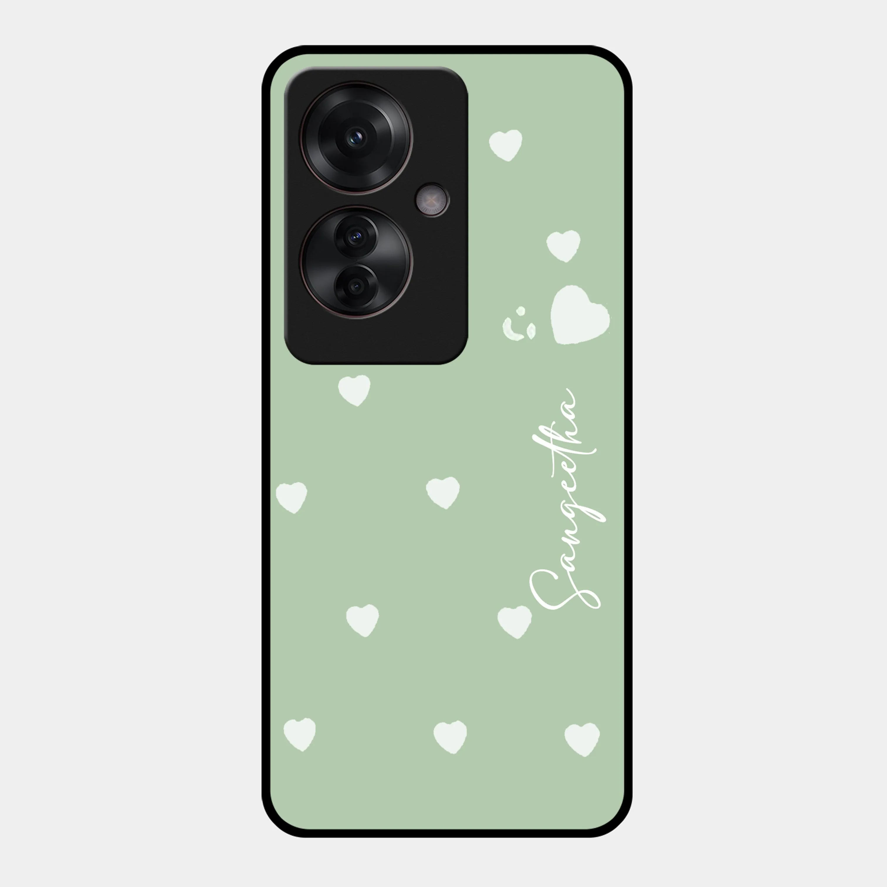 Be Loved Glossy Customised Metal Case Cover Mint Green For Oppo
