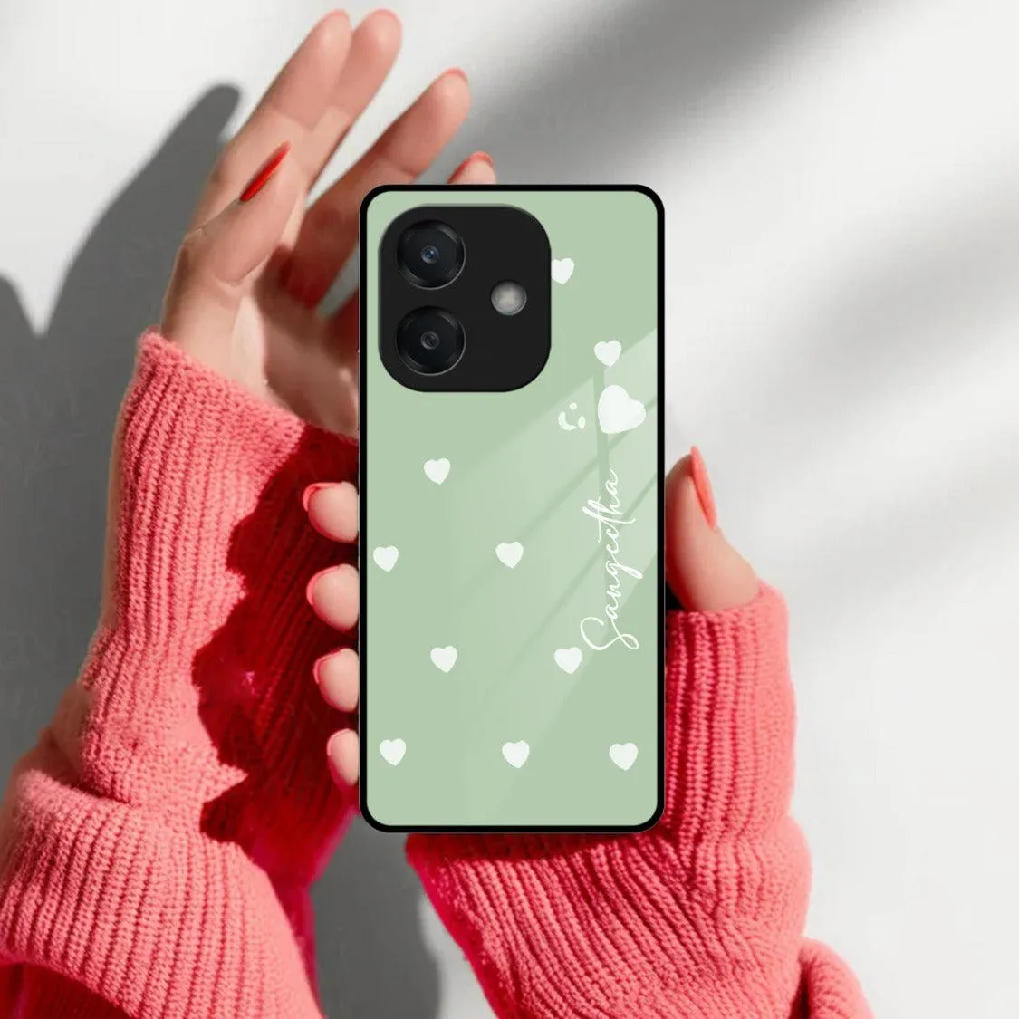 Be Loved Glossy Customised Metal Case Cover Mint Green For Oppo