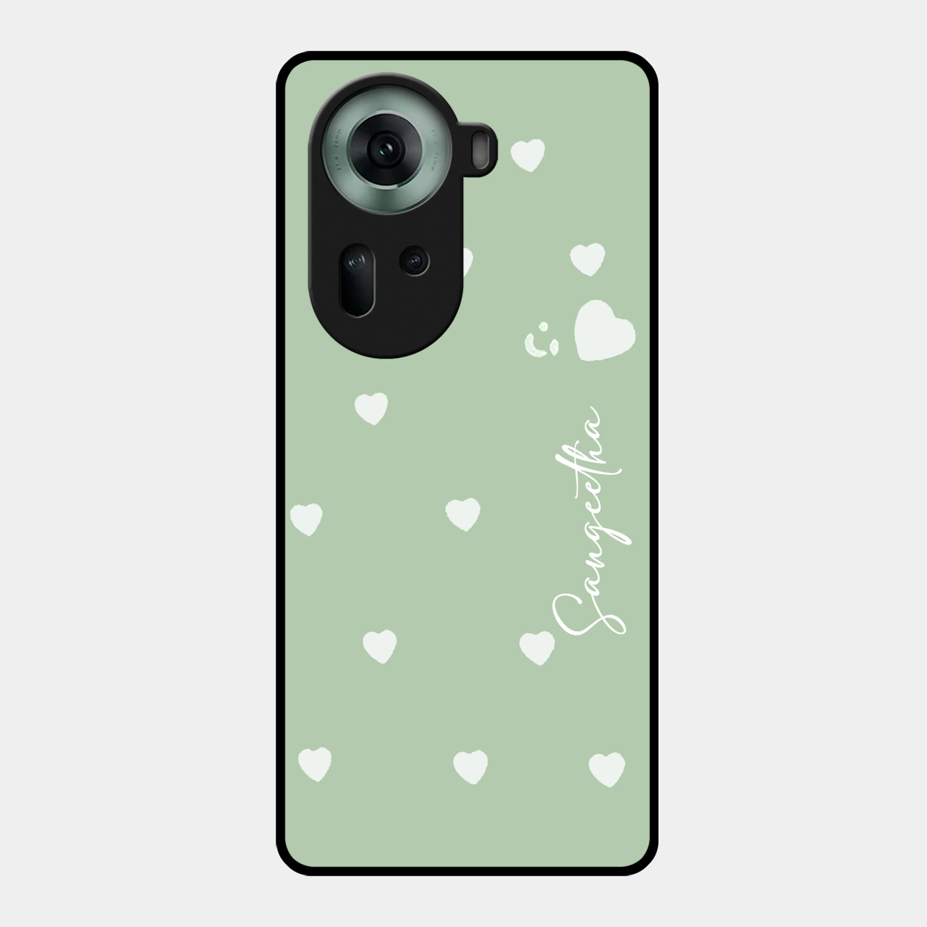 Be Loved Glossy Customised Metal Case Cover Mint Green For Oppo