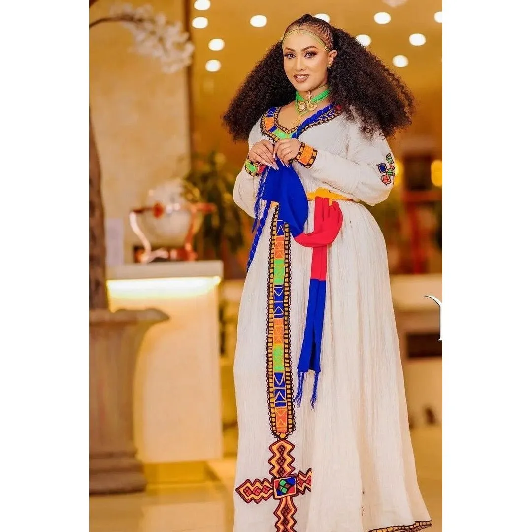 Beautiful Ashenda Dress Traditional Ethiopian Dress Habesha Dress Handwoven Habesha Kemis Eritrean Dress Ashenda Dress á