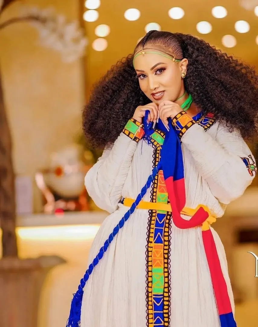 Beautiful Ashenda Dress Traditional Ethiopian Dress Habesha Dress Handwoven Habesha Kemis Eritrean Dress Ashenda Dress á