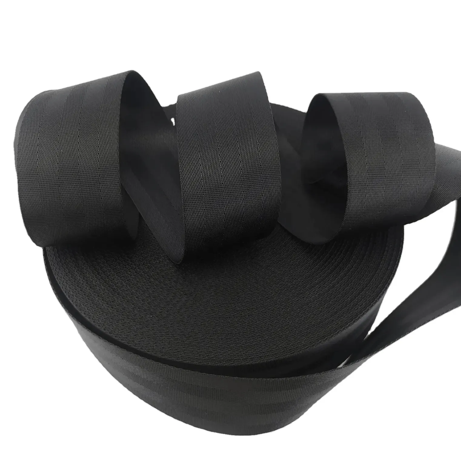 Black Seat Belt Webbing 1" (25mm) Wide (Per 1 Yard)