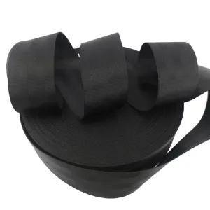 Black Seat Belt Webbing 1" (25mm) Wide (Per 1 Yard)
