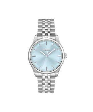 BOSS Ladies Graceful Light Blue Dial Bracelet Watch Stainless Steel