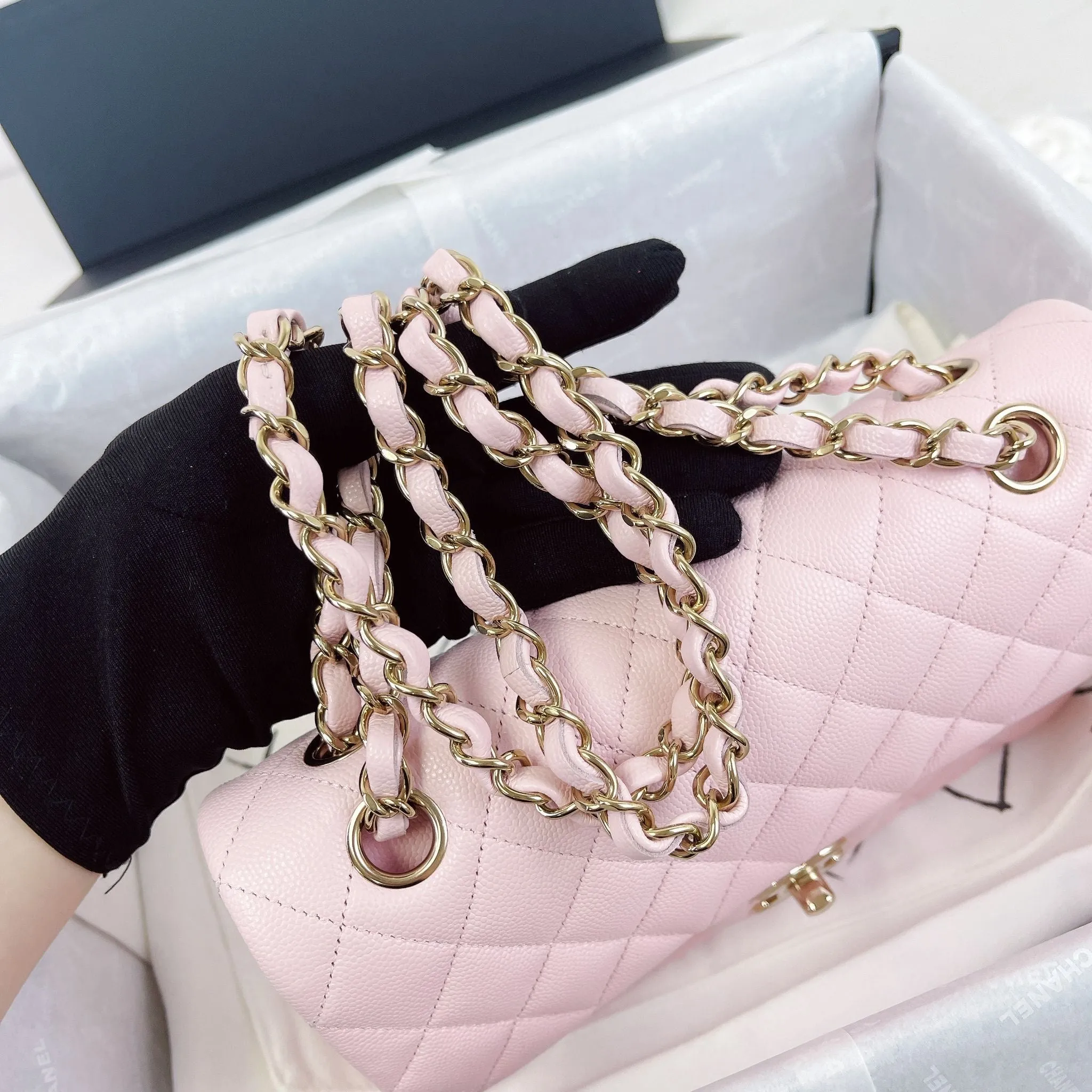 Chanel Timeless Small 22S Sakura Pink Caviar