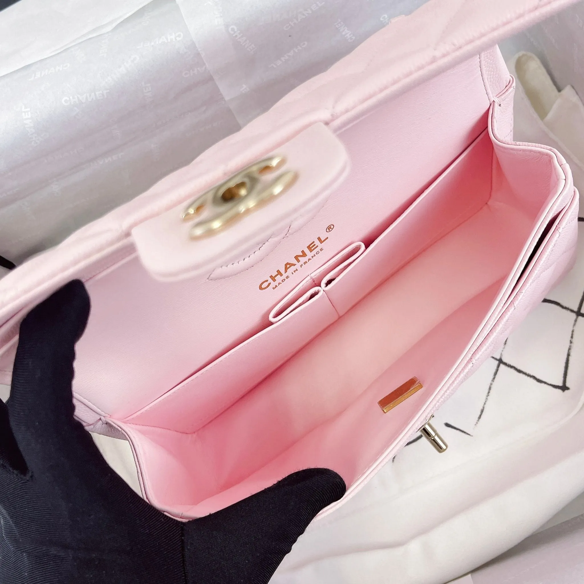 Chanel Timeless Small 22S Sakura Pink Caviar