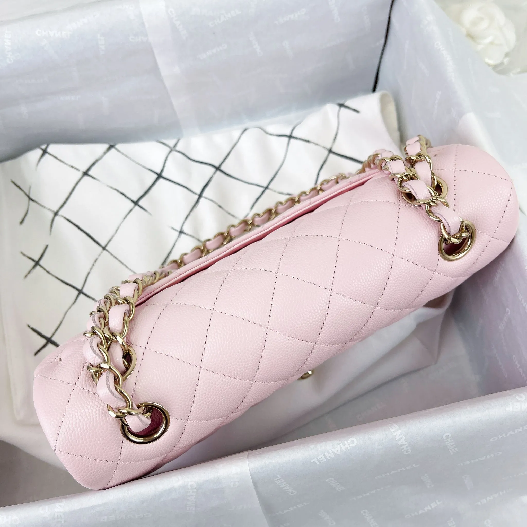 Chanel Timeless Small 22S Sakura Pink Caviar