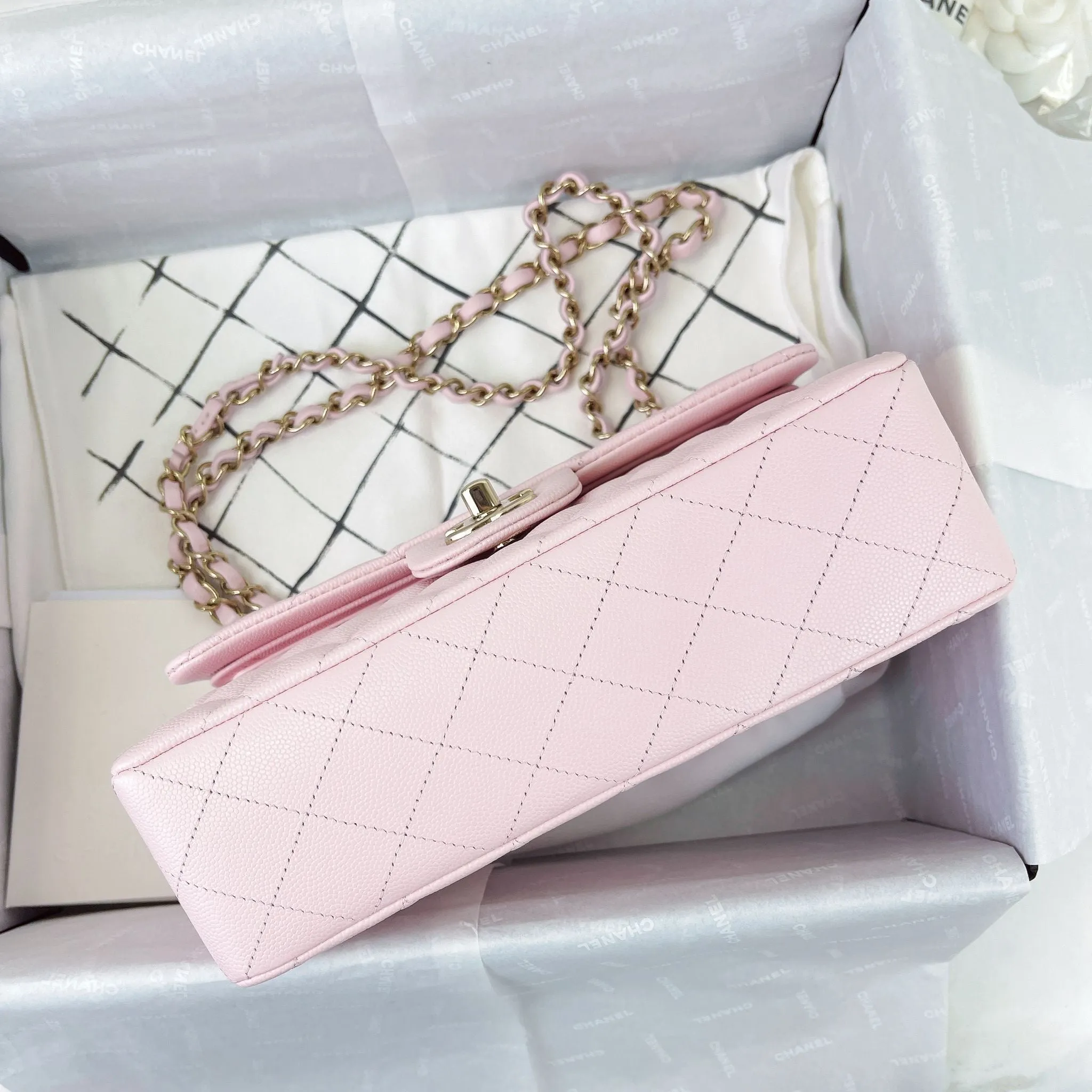 Chanel Timeless Small 22S Sakura Pink Caviar