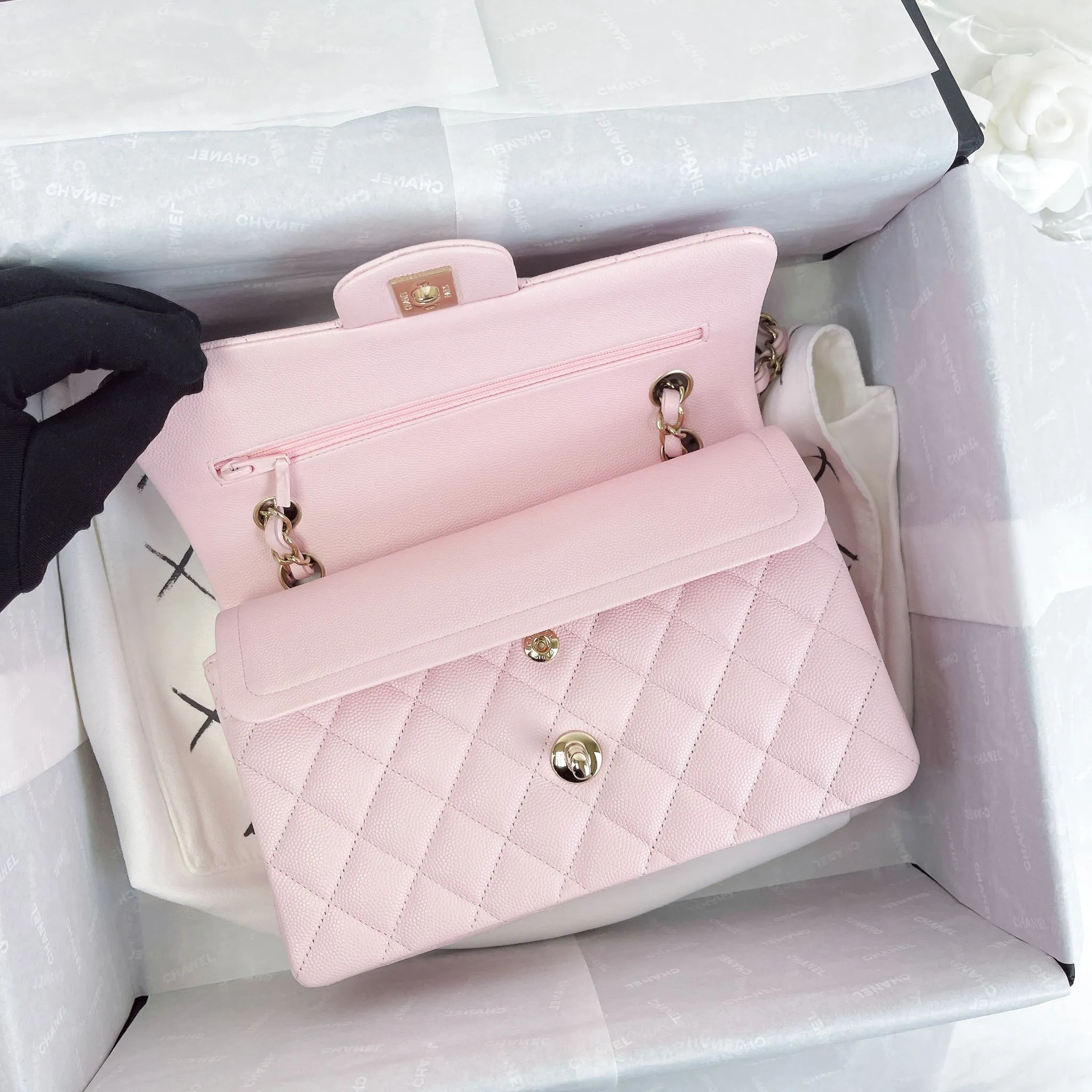Chanel Timeless Small 22S Sakura Pink Caviar