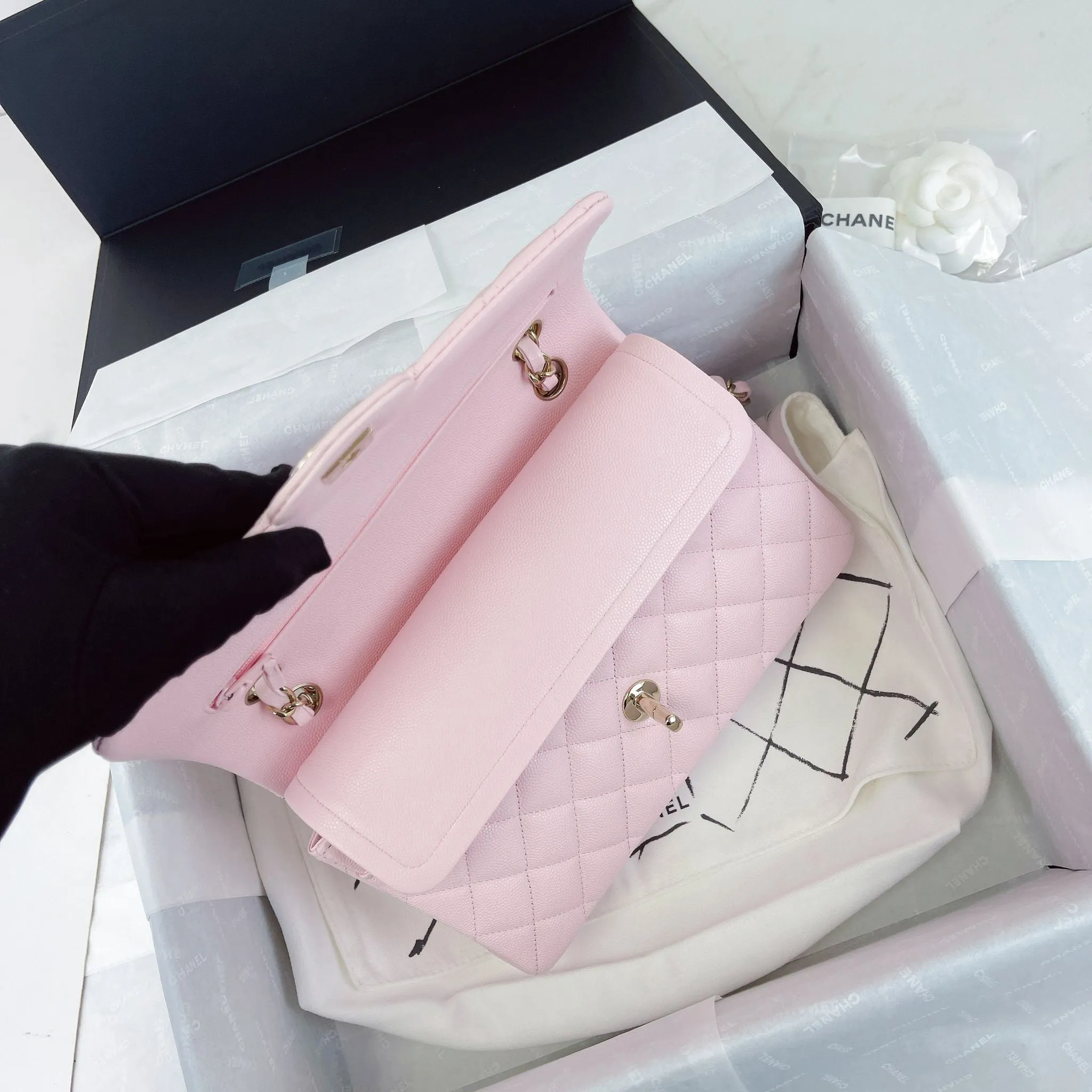 Chanel Timeless Small 22S Sakura Pink Caviar
