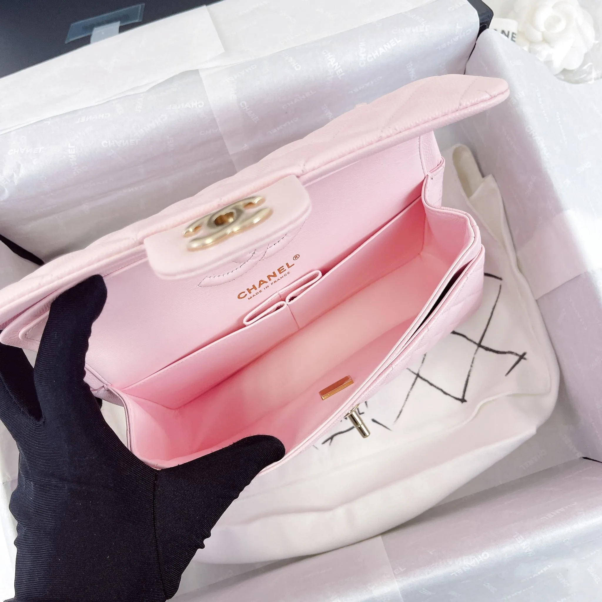 Chanel Timeless Small 22S Sakura Pink Caviar
