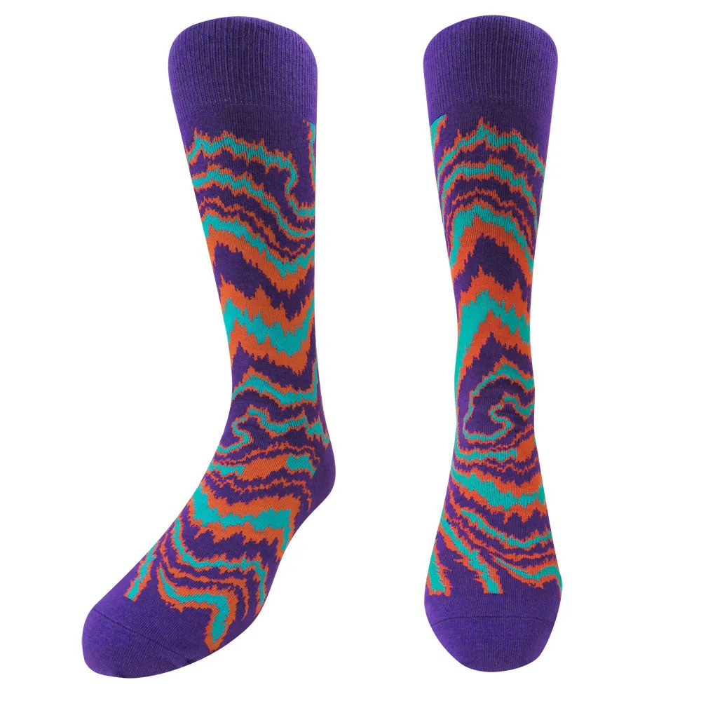 Chaossocks - Marble-men's purple
