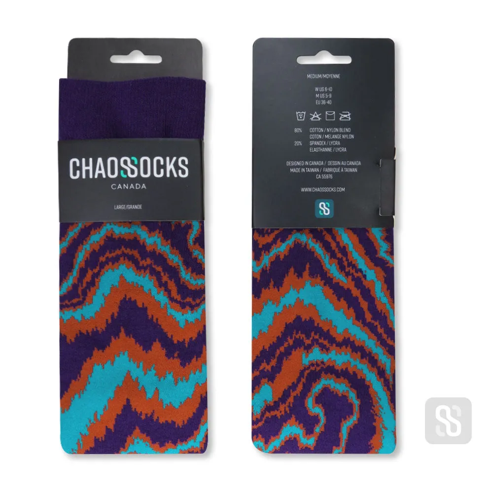 Chaossocks - Marble-men's purple