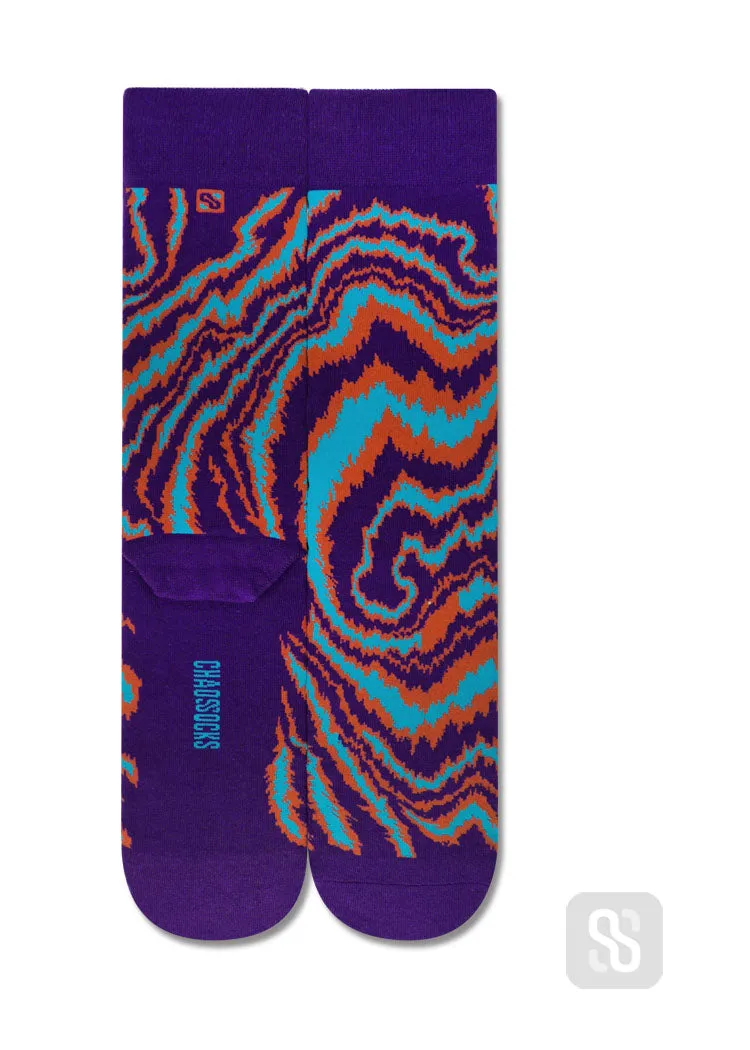 Chaossocks - Marble-men's purple