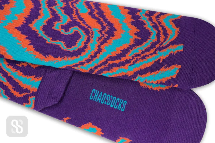 Chaossocks - Marble-men's purple
