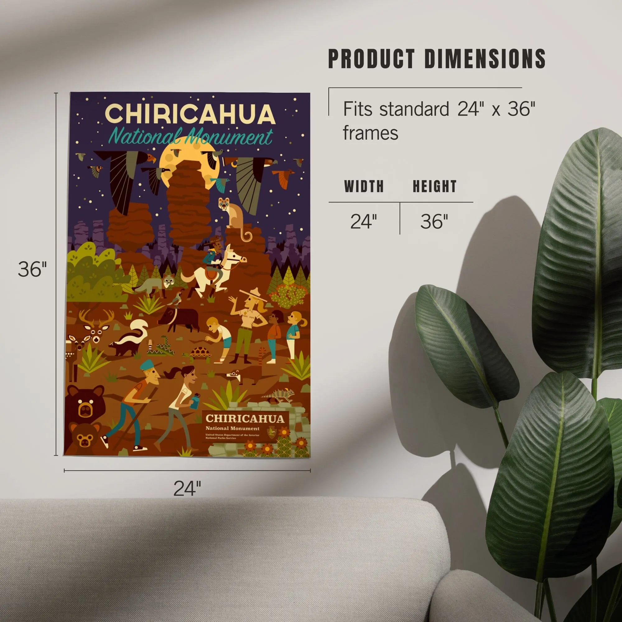 Chiricahua National Monument, Arizona, Night Time Geometric, Art & Giclee Prints