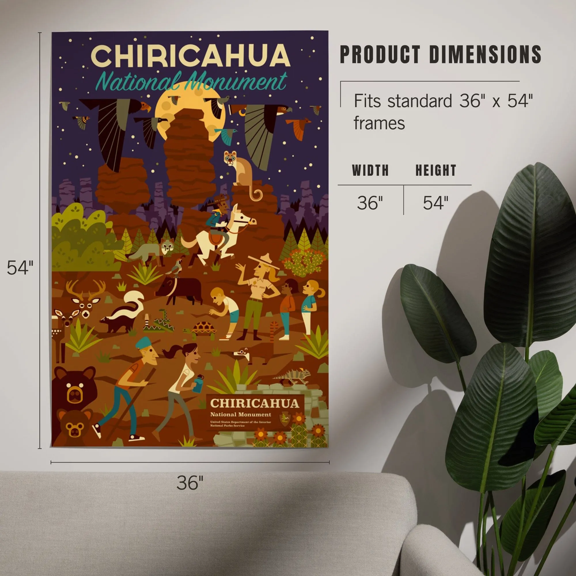 Chiricahua National Monument, Arizona, Night Time Geometric, Art & Giclee Prints
