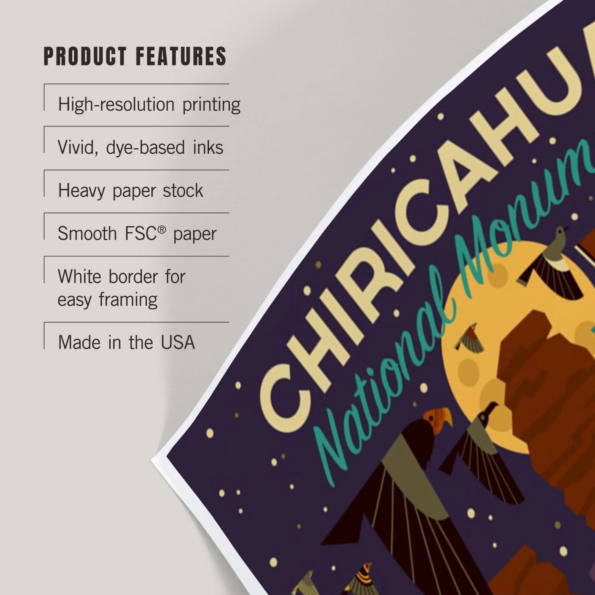 Chiricahua National Monument, Arizona, Night Time Geometric, Art & Giclee Prints