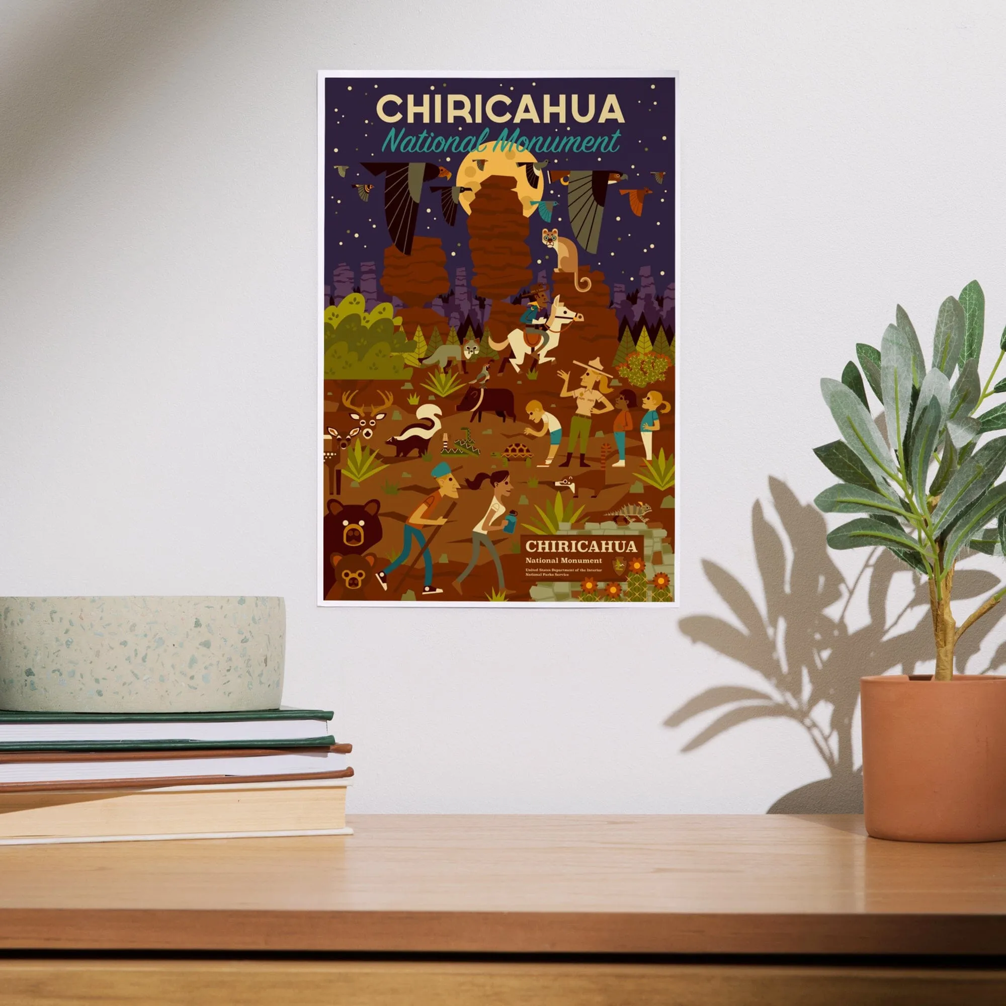 Chiricahua National Monument, Arizona, Night Time Geometric, Art & Giclee Prints
