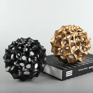 Contemporary Hollow Metal Ball Decor