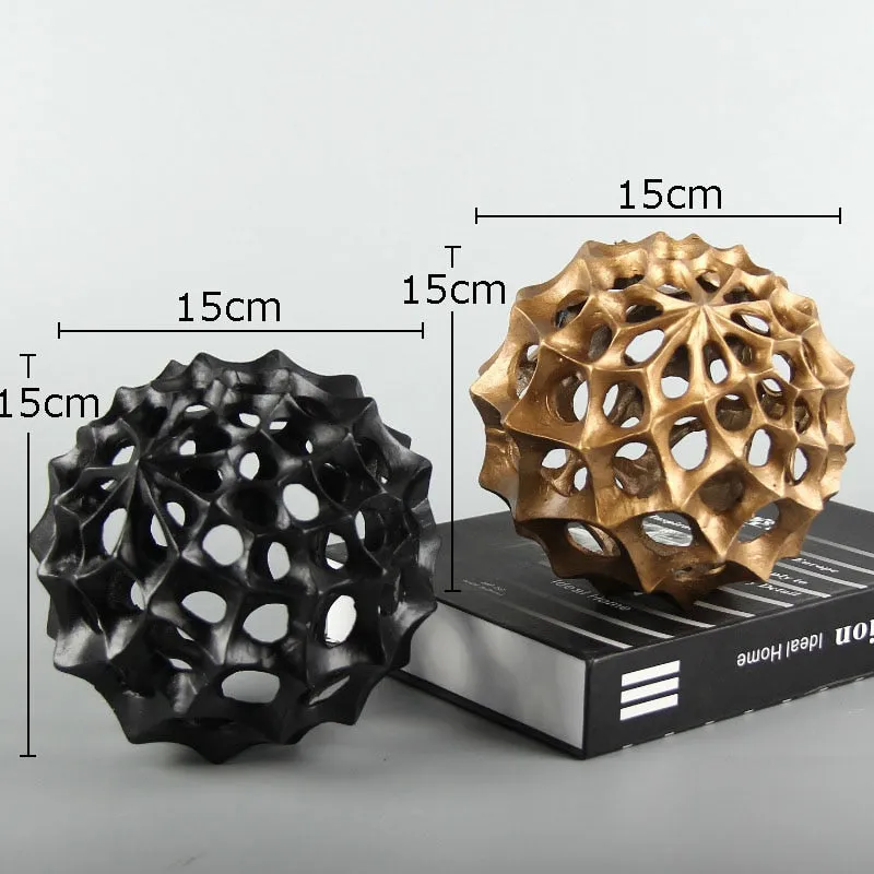 Contemporary Hollow Metal Ball Decor