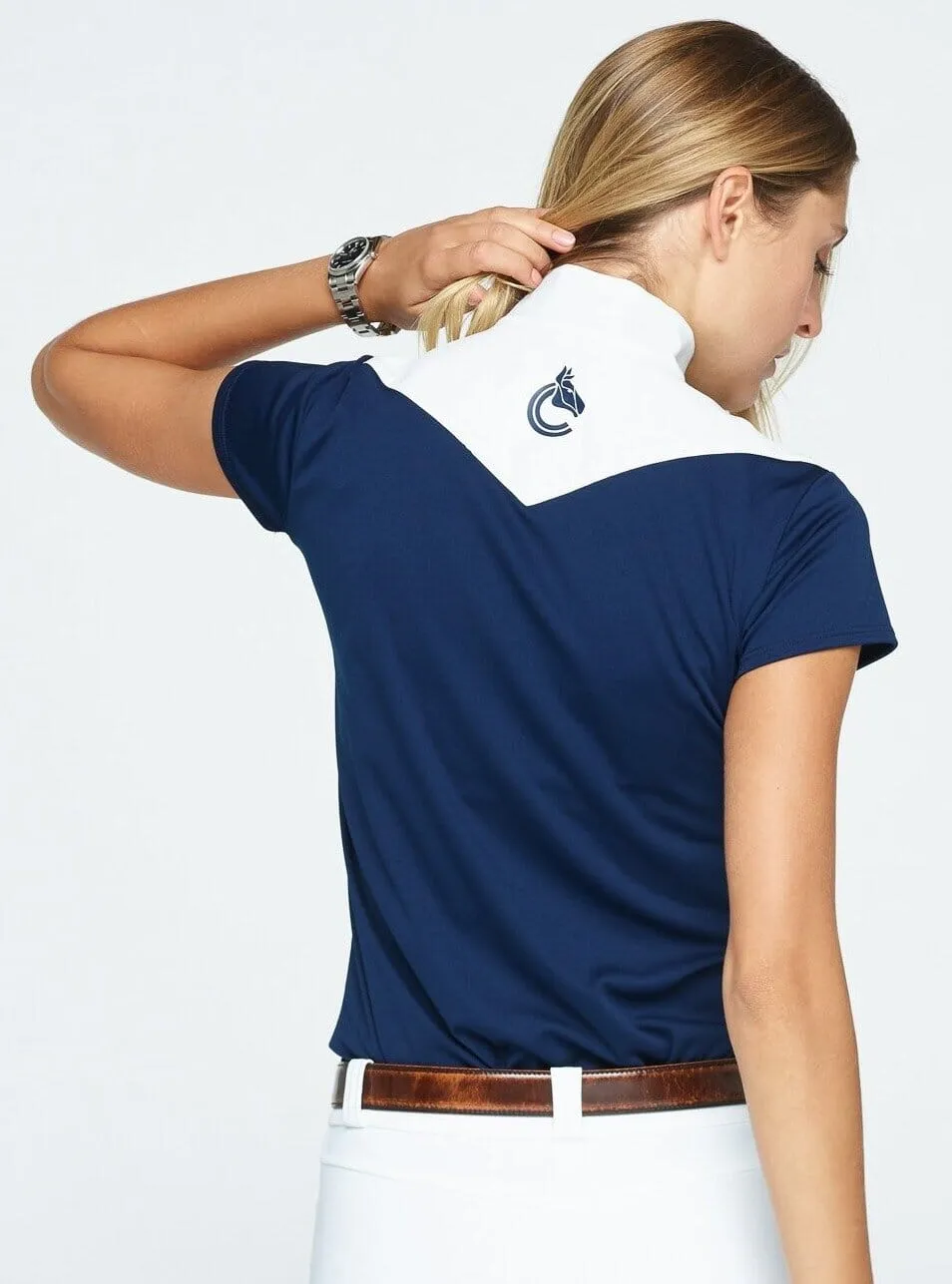 Crinière Navy & White Margot SS Show Shirt