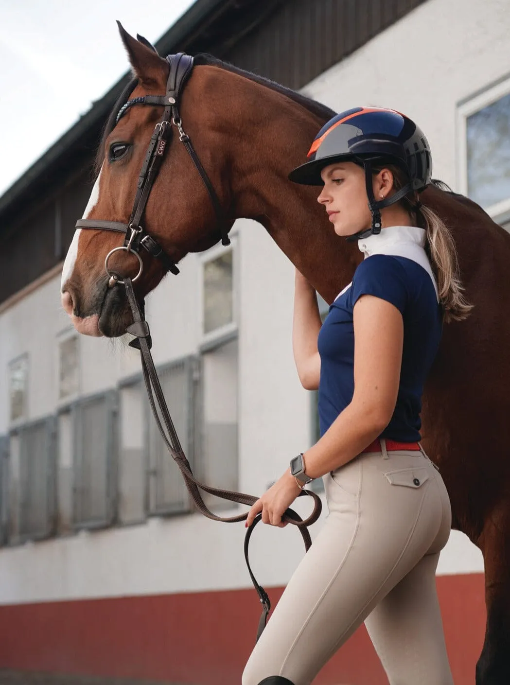 Crinière Navy & White Margot SS Show Shirt
