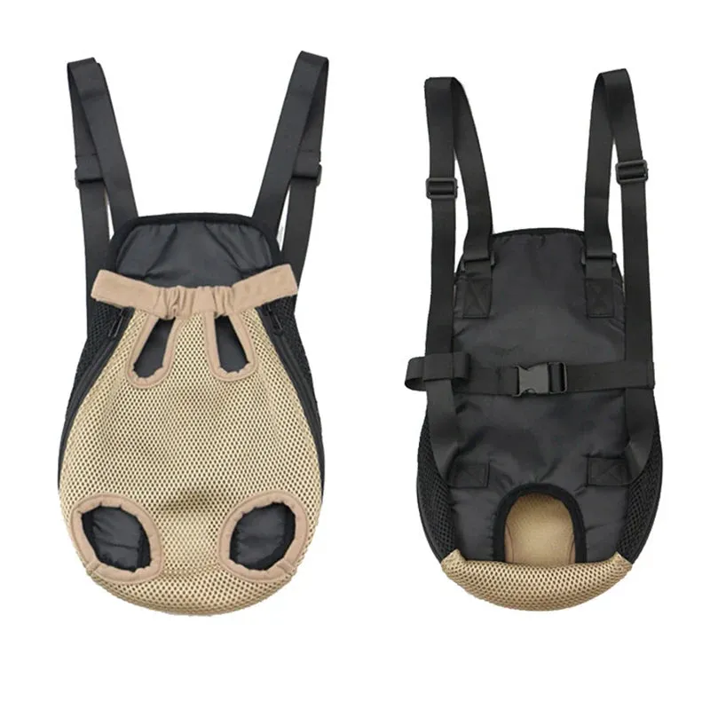 Denim Pet Backpack for Small Dogs and Cats - Breathable and Stylish Carrier