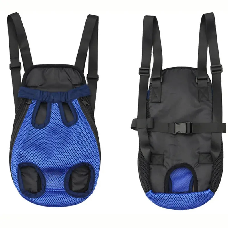 Denim Pet Backpack for Small Dogs and Cats - Breathable and Stylish Carrier