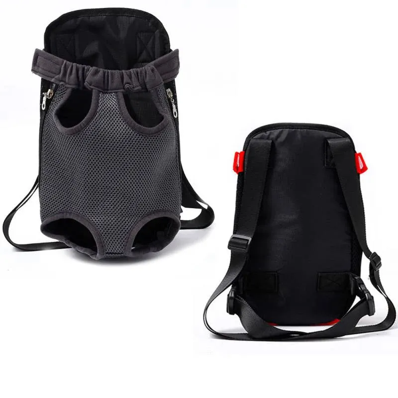 Denim Pet Backpack for Small Dogs and Cats - Breathable and Stylish Carrier