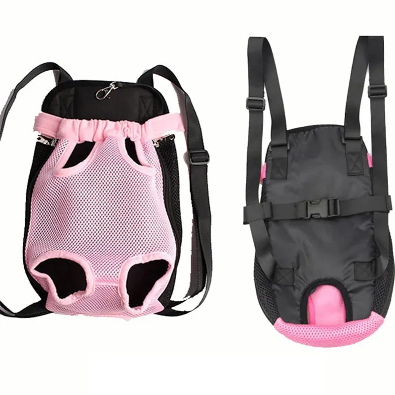 Denim Pet Backpack for Small Dogs and Cats - Breathable and Stylish Carrier