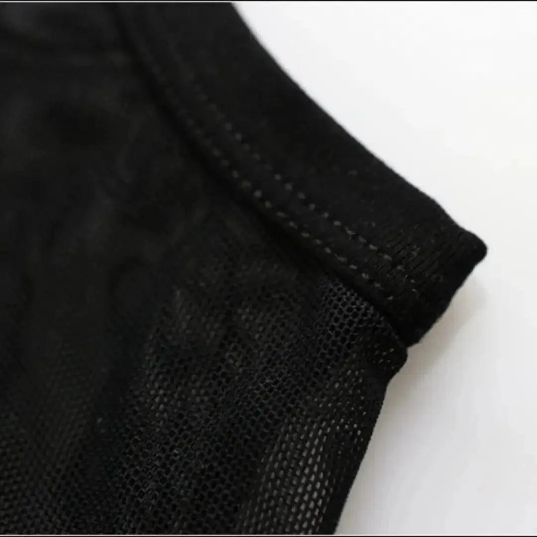 DomiGe Men's Sheer Sexy Shirt -Transparent Stretch Top