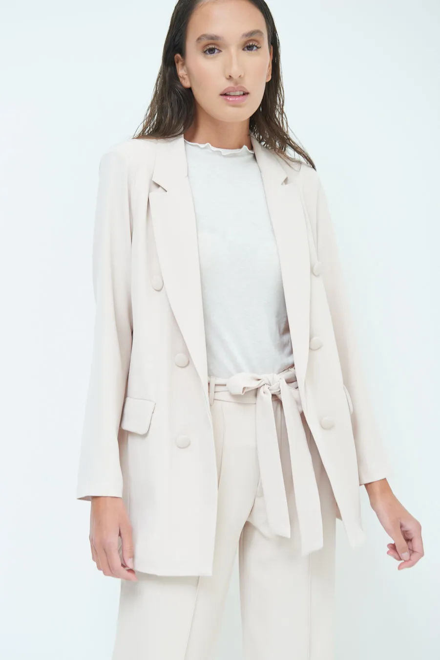 Double-breasted tailored blazer wholesale