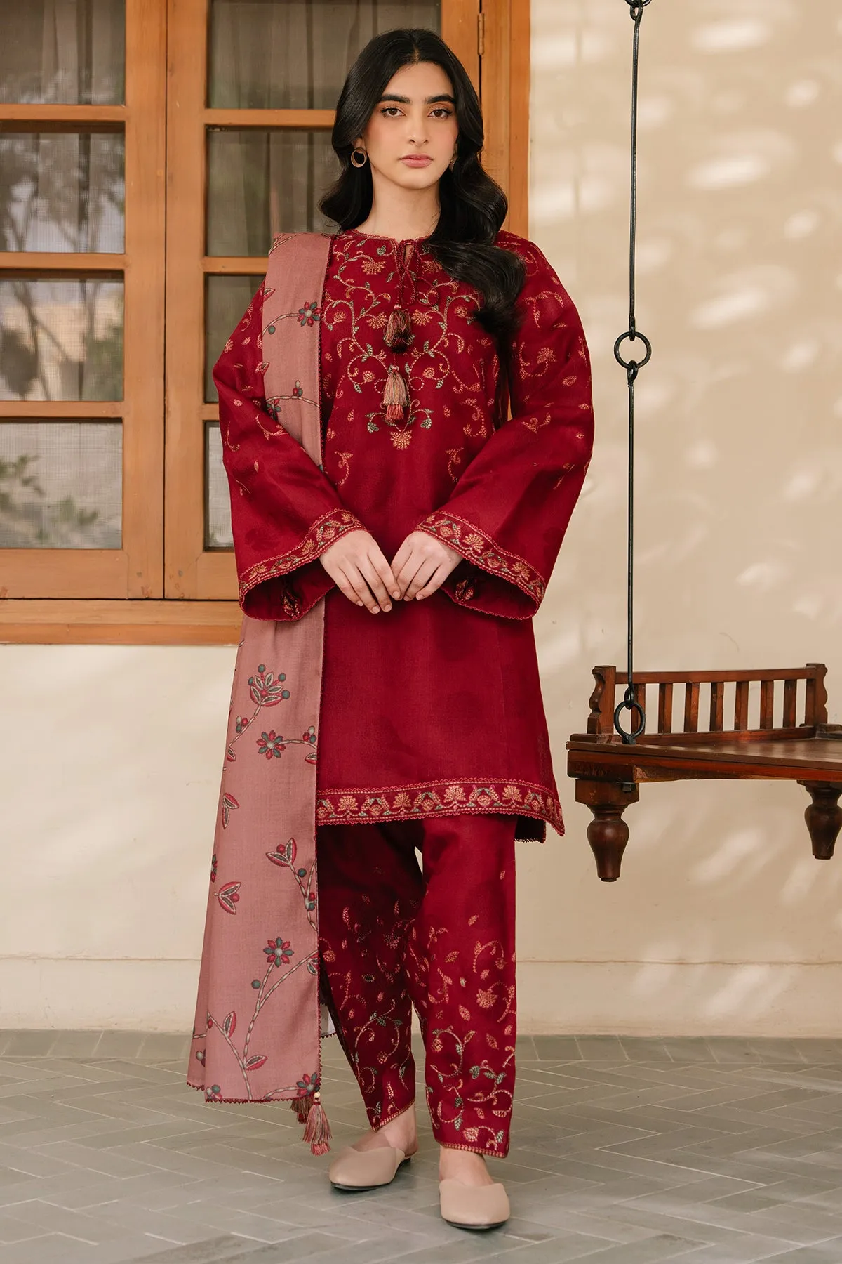 EMBROIDERED JACQUARD KHADDAR UW-0127
