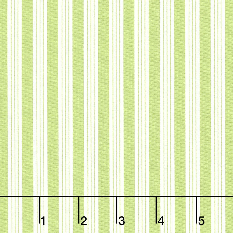 Fruit Cocktail - Ticking Stripe Apple Yardage