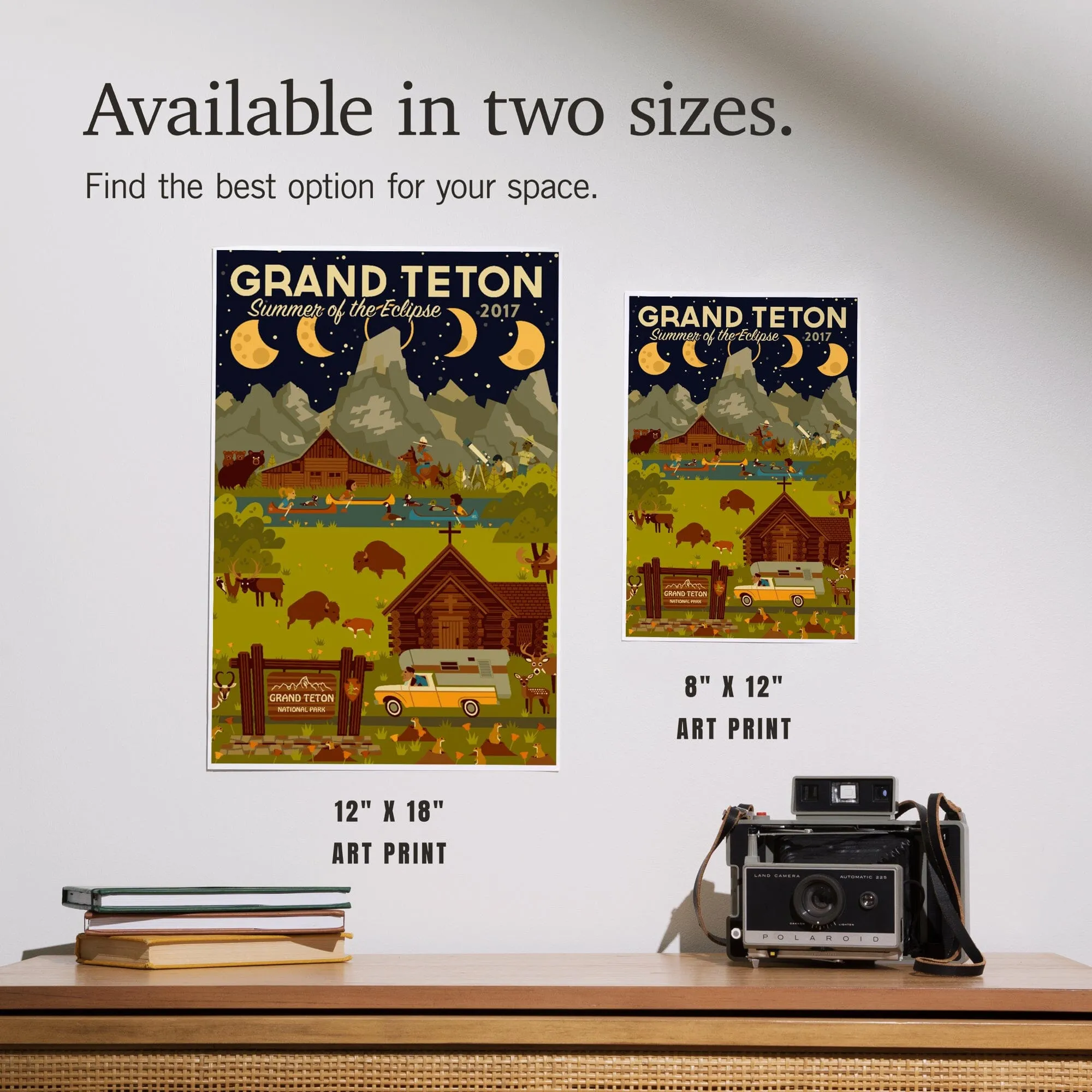 Grand Teton National Park, Wyoming, Summer of the Eclipse, Geometric, Art & Giclee Prints