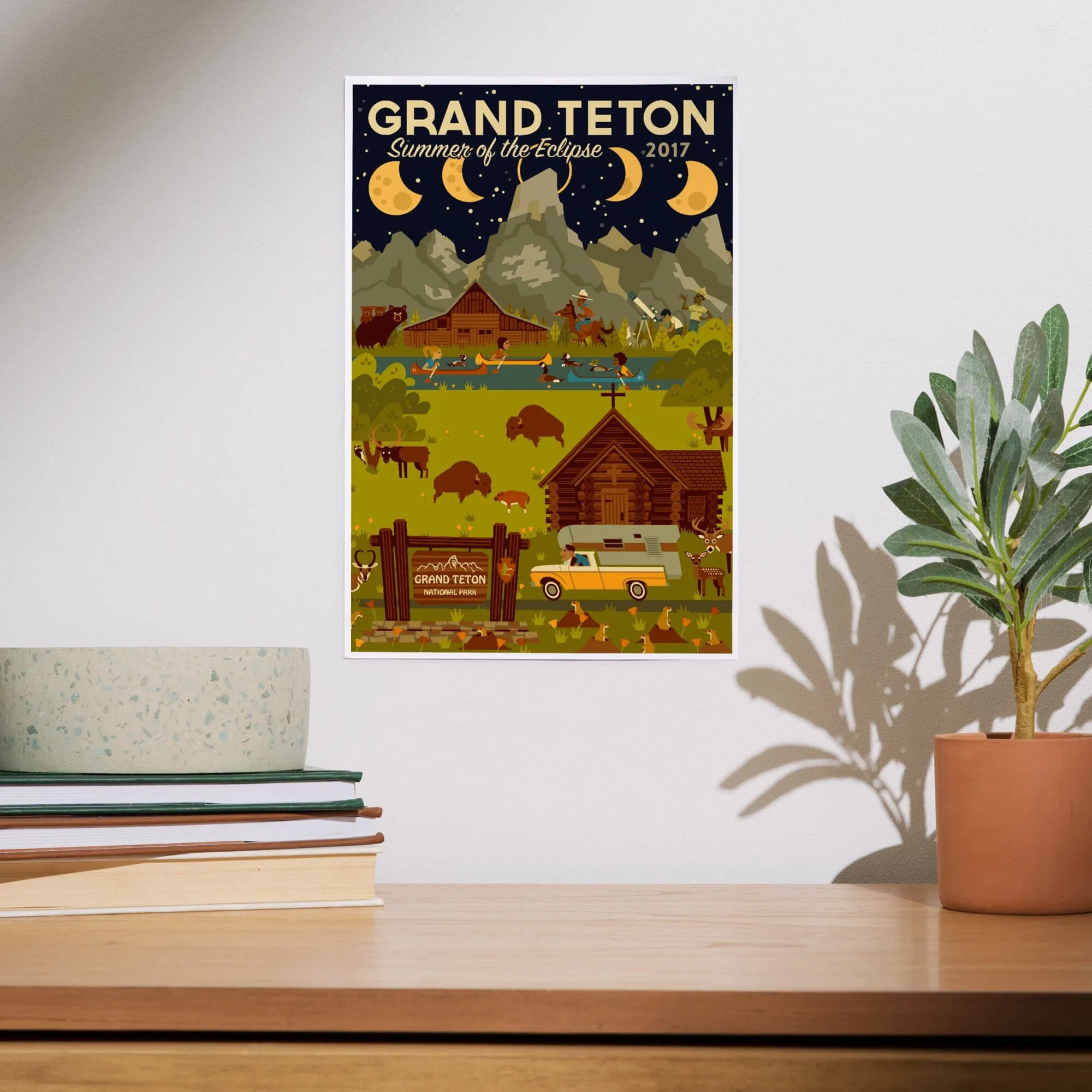 Grand Teton National Park, Wyoming, Summer of the Eclipse, Geometric, Art & Giclee Prints