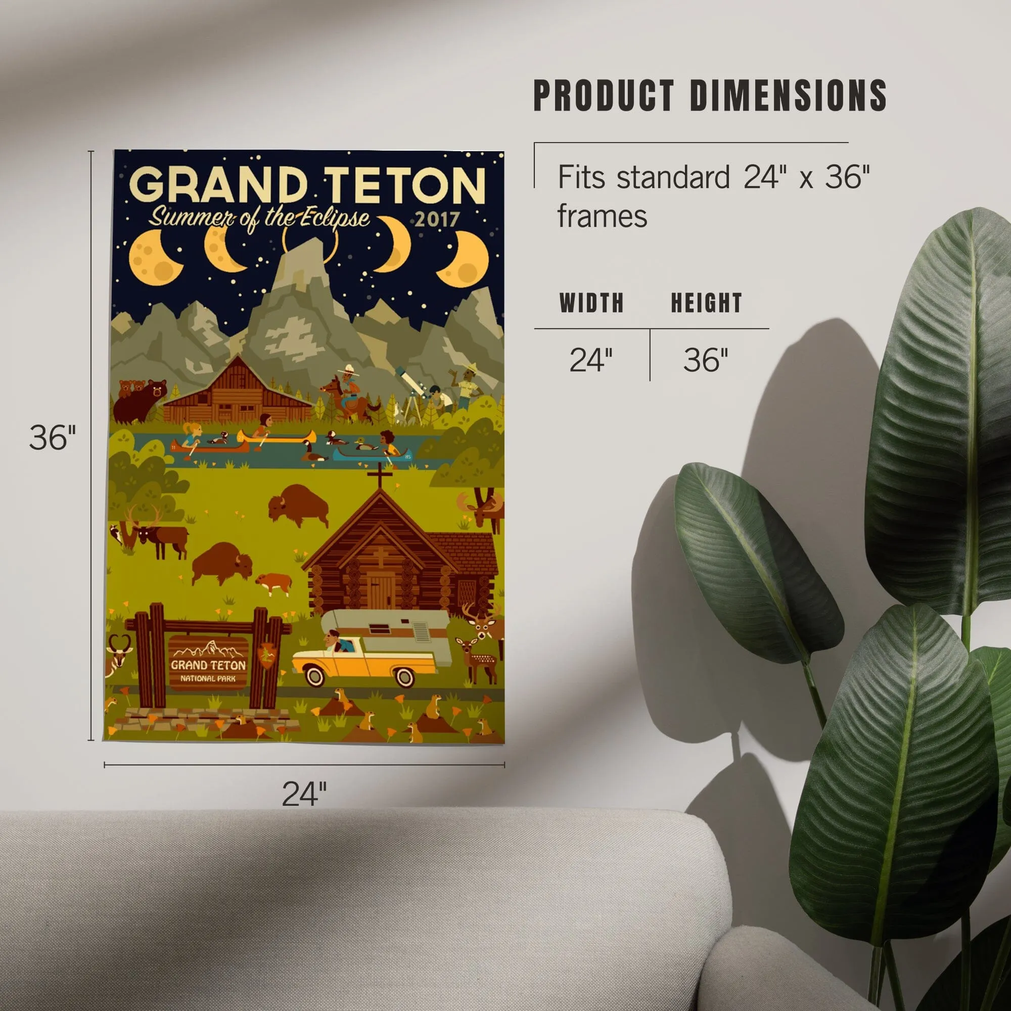 Grand Teton National Park, Wyoming, Summer of the Eclipse, Geometric, Art & Giclee Prints