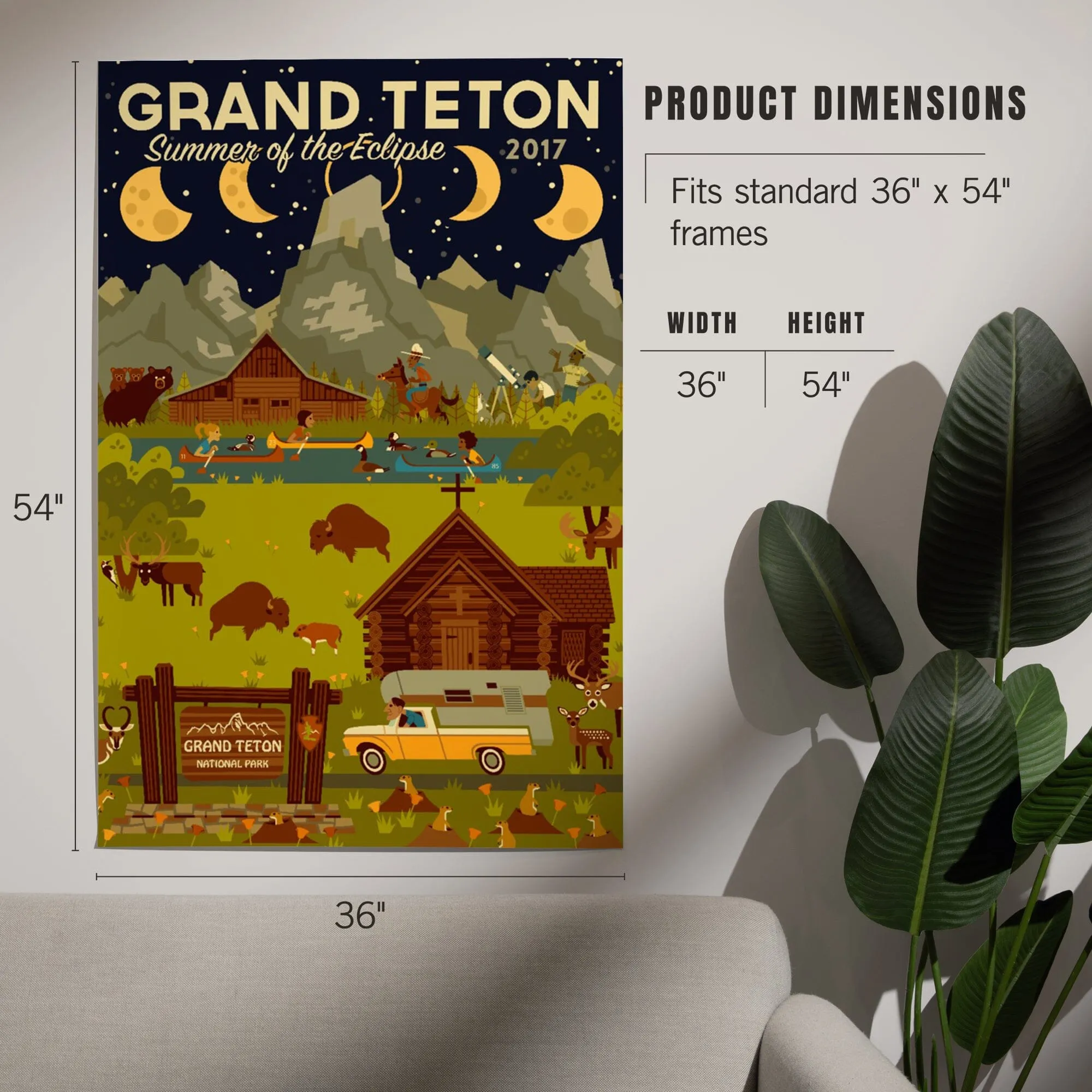 Grand Teton National Park, Wyoming, Summer of the Eclipse, Geometric, Art & Giclee Prints
