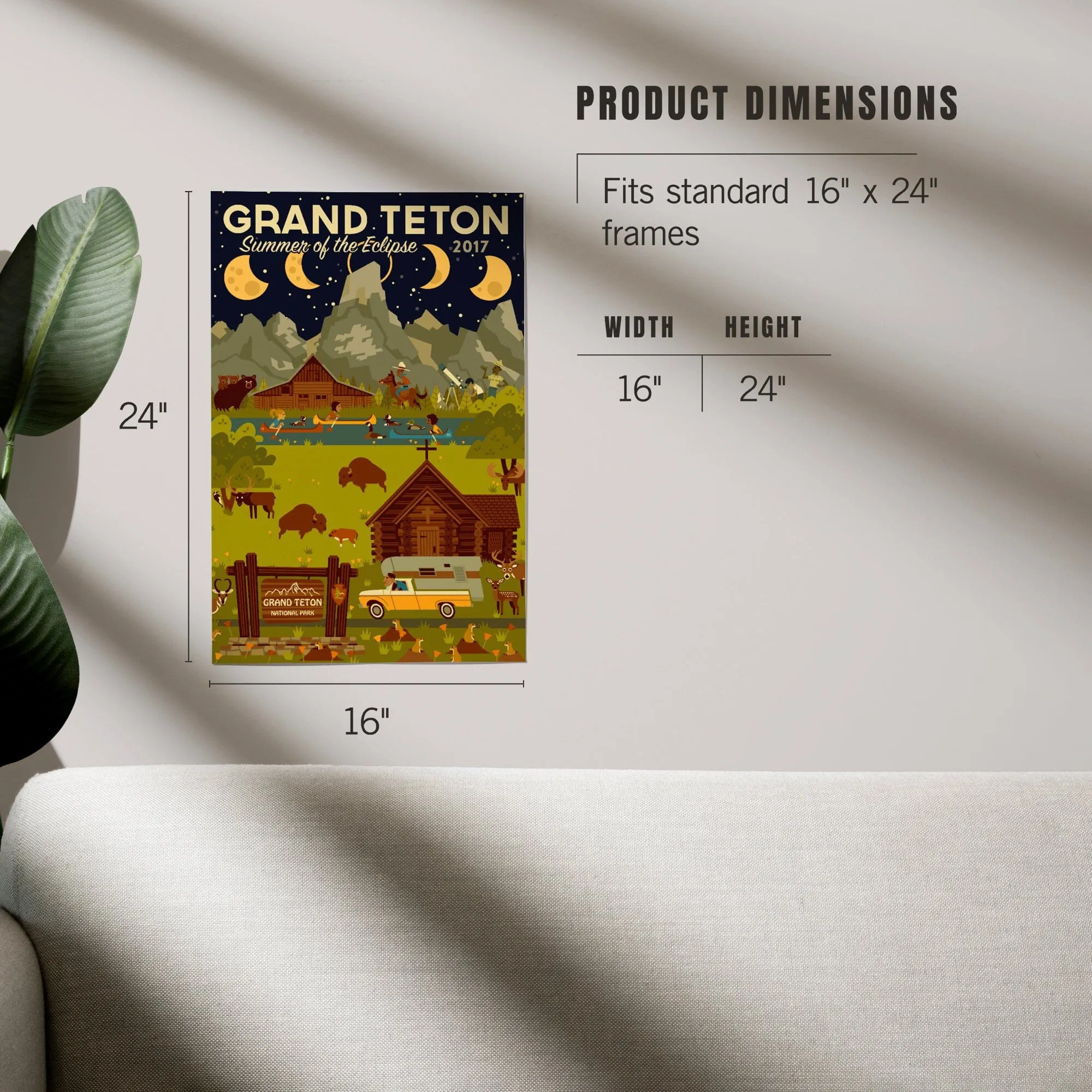 Grand Teton National Park, Wyoming, Summer of the Eclipse, Geometric, Art & Giclee Prints