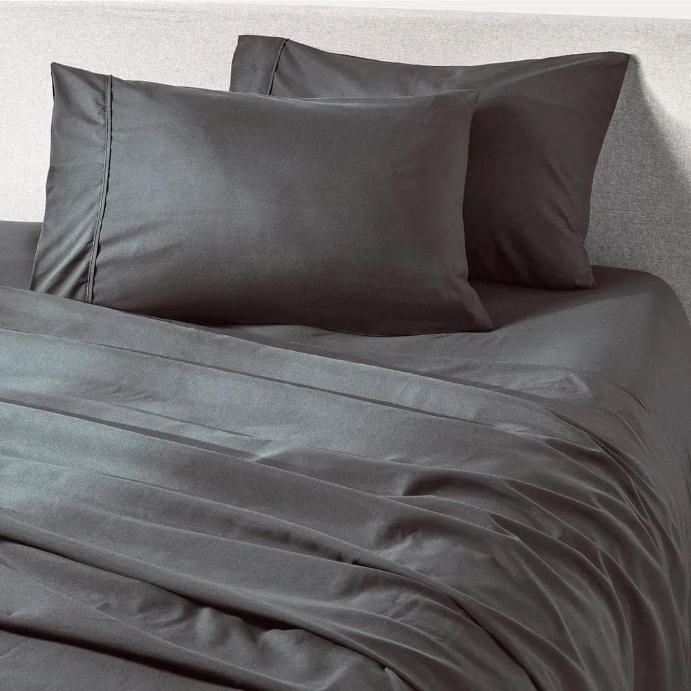 Graphite Gray Low Profile Sheet Set For 8"-14" Thin Mattresses