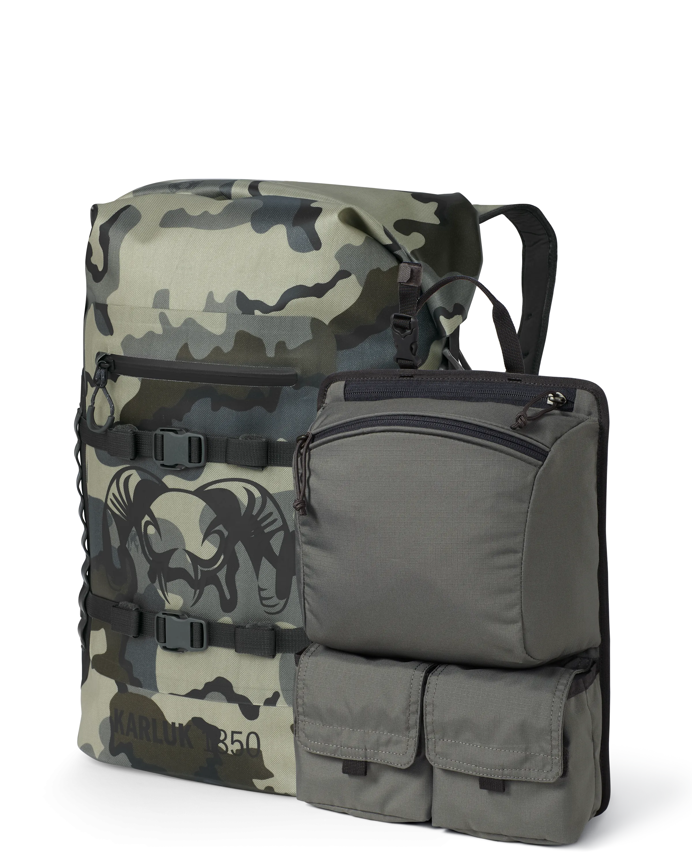 Karluk 1850 Roll Top Dry Backpack Set | Vias/Stone