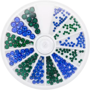 Magnetic Rhinestone Wheel Sapphire and Emerald 6 sizes 270p