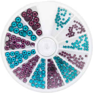 Magnetic Rhinestone Wheel Zircon and Amethyst 6 sizes 270p
